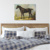Golding Constable's Black Riding-Horse, c.1805-10 Canvas Afdruk (Insitu (Slaapkamer))