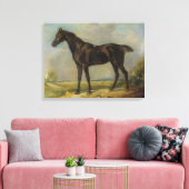 Golding Constable's Black Riding-Horse, c.1805-10 Canvas Afdruk (Insitu (Woonkamer))