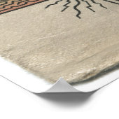 Golding letterpress-reclame voor drukpers poster (Hoek)