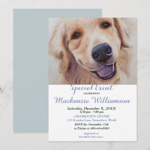 GOLDLEN LAB WENST GELUKKIGE VERJAARDAG KAART