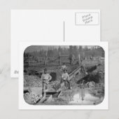 Goldminers Gold Rush Miners ~ California 1850 Briefkaart (Voorkant / Achterkant)
