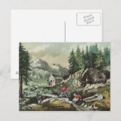 Goldmining in Californië, 1871 Briefkaart (Voorkant / Achterkant)