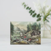 Goldmining in Californië, 1871 Briefkaart (Staand voorkant)