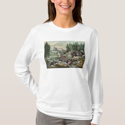 Goldmining in Californië, 1871 T-shirt (Voorkant)