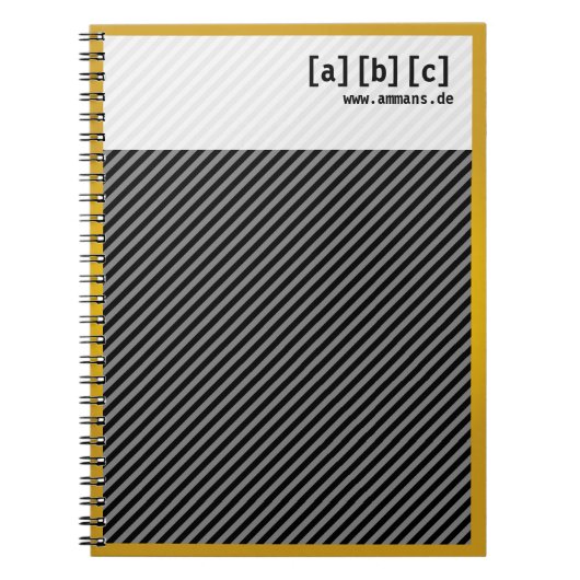 Goldrand notebook notitieboek (Voorkant)