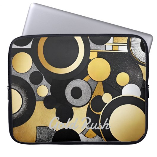 GoldRush 2-laptop - Hoesje Laptop Sleeve (Voorkant)