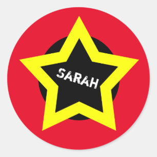 Golds Star & Top appreciatie Sticker (Sarah)