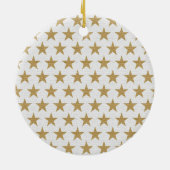 Golds Stars Kerstmis Keramisch Ornament (Achterkant)