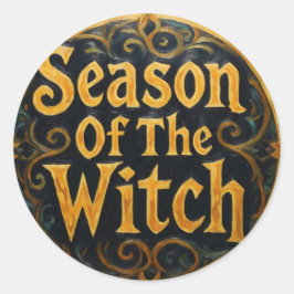 GoldSeasonOfTheWitch Ronde Sticker