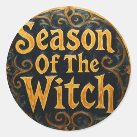 GoldSeasonOfTheWitch Ronde Sticker (Voorkant)