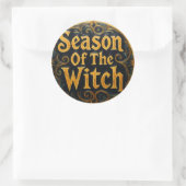 GoldSeasonOfTheWitch Ronde Sticker (Tas)
