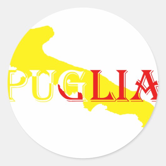 Goldshirt-Puglia-.png Ronde Sticker (Voorkant)