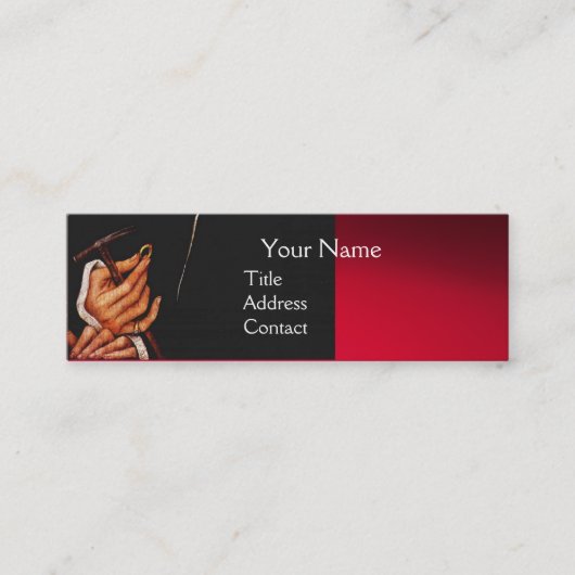 GOLDSMITH, PRECIES METALWORKER, GOLD JEWELRY ART MINI VISITEKAARTJE (Voorkant)