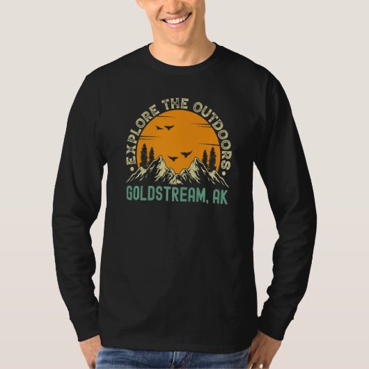 Goldstream Alaska  Explore The Outdoors T-shirt (Voorkant)