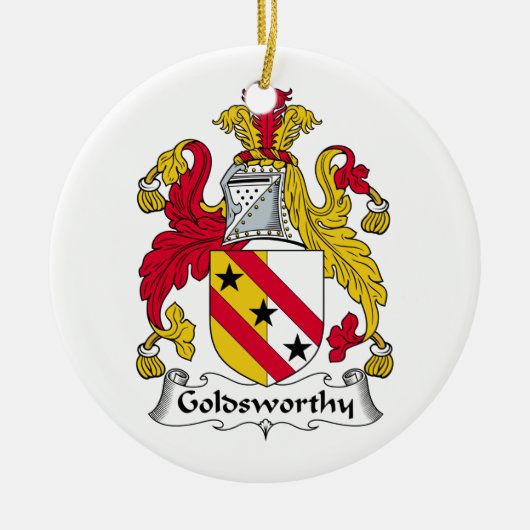 Goldsworthy Family Crest Keramisch Ornament (Voorkant)