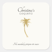Goldtone Palm Tree Sticker (Voorkant)