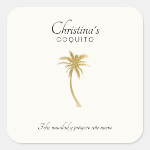 Goldtone Palm Tree Sticker