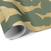 Goldtone Shark Wrapping Paper Cadeaupapier (Rol Hoek)
