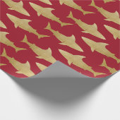Goldtone Shark Wrapping Paper Cadeaupapier (Hoek)