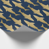 Goldtone Shark Wrapping Paper Cadeaupapier (Hoek)