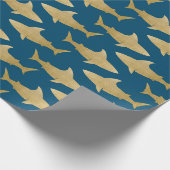Goldtone Shark Wrapping Paper Cadeaupapier (Hoek)