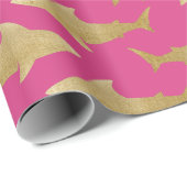 Goldtone Shark Wrapping Paper Cadeaupapier (Rol Hoek)