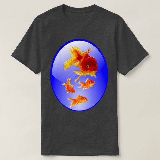 Goldvis in een aquarium t-shirt (Design voorkant)