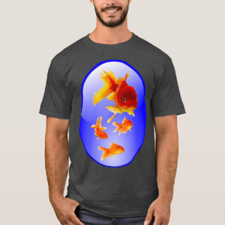 Goldvis in een aquarium t-shirt