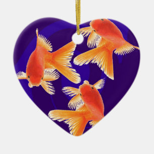 Goldvis Keramisch Ornament