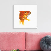 Goldvis met ogen 3 canvas afdruk (Insitu (Woonkamer))