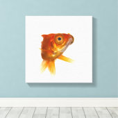 Goldvis met ogen 3 canvas afdruk (Insitu (Houten vloer))