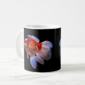 Goldvis met zwarte achtergrond koffiemok (Voorkant links)
