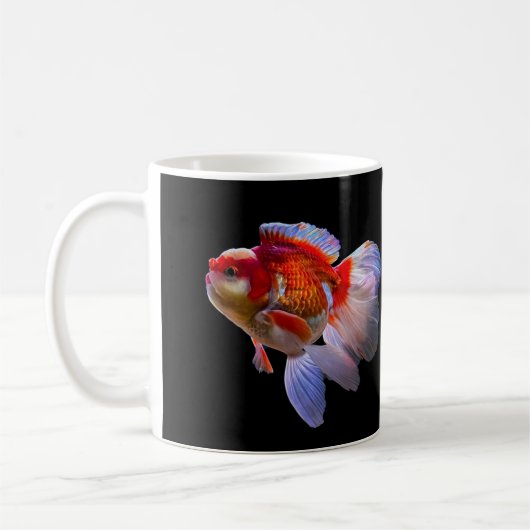 Goldvis met zwarte achtergrond koffiemok (Links)