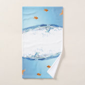 Goldvis onder aquarium handdoek (Handdoek)
