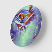 Goldvis onder aquarium ronde klok (Hoek)