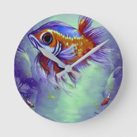 Goldvis onder aquarium