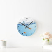 Goldvis onder aquarium ronde klok (Huis)