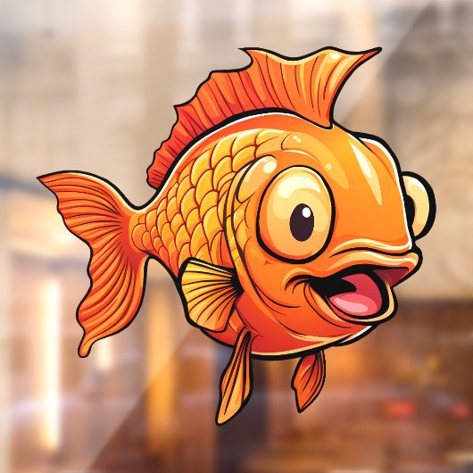 Goldvis Raamsticker (Vel 2)