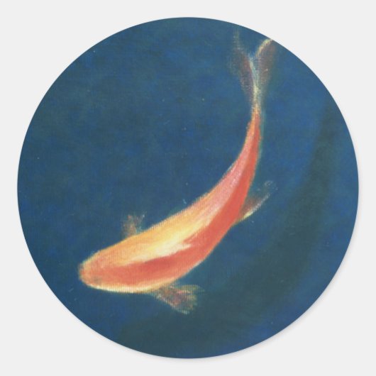 Goldvis Ronde Sticker (Voorkant)