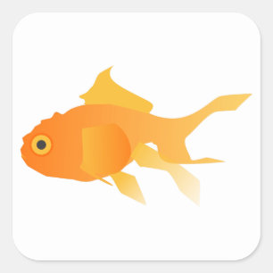 Goldvis Vierkante Sticker