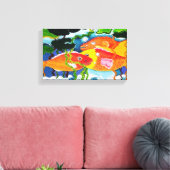 Goldvisvijver Canvas Afdruk (Insitu (Woonkamer))