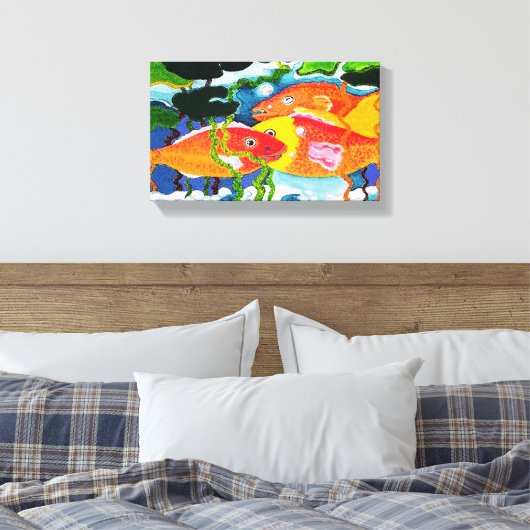 Goldvisvijver Canvas Afdruk (Insitu (Slaapkamer))