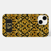Goldwork-borduurwerk - Gold op Black Damask-toepas Case-Mate iPhone Case (Achterkant (horizontaal))