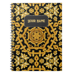 Goldwork Embroidery Pattern - Voeg Tekst toe aan N Notitieboek