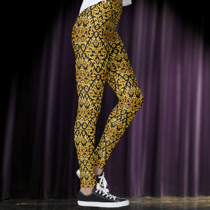 Goldwork Embroidery Thread - Gold op Black  Leggings