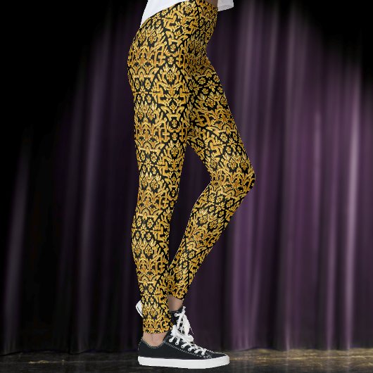 Goldwork Embroidery Thread - Gold op Black  Leggings