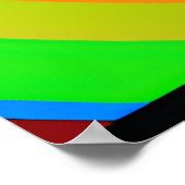 Goldy Queen Rainbow Schattige Haar Zwart Melanine  Poster (Hoek)