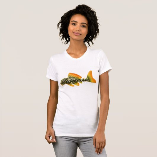 Goldy Sunshine Pleco Scoop Neck T-shirt (Voorkant volledig)