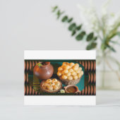 GOLE GAPPAY Panni Puri Indian Cuisine Snack Briefkaart (Staand voorkant)