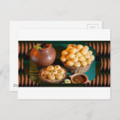 GOLE GAPPAY Panni Puri Indian Cuisine Snack Briefkaart (Voorkant / Achterkant)